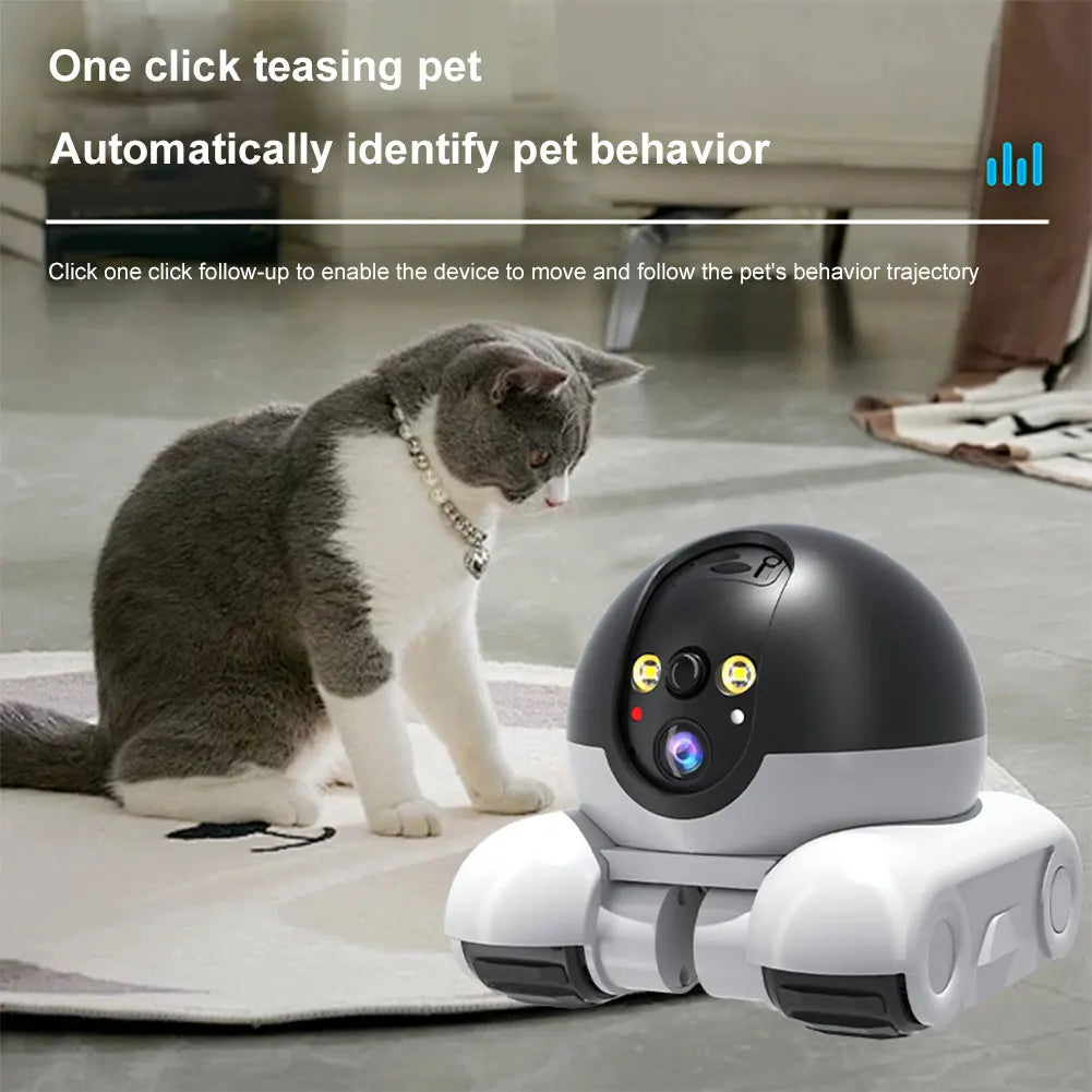 Robot Camera Auto Tracking 1080P Dual Lens Indoor Security Camera Robot 2-Ways Talk Night Vision for Baby Dog Pet Monitor IP Cam