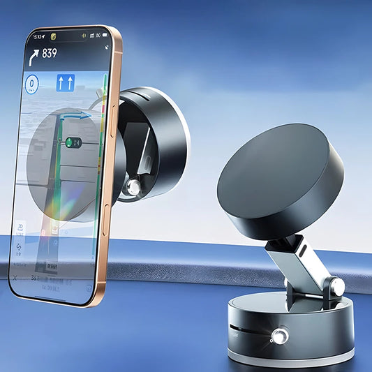360° Rotatable Vacuum Magnetic Phone Holder Ultra-Strong Magnet Foldable Universal Car Holder for Iphone 16 15 14 13 12 Pro Max